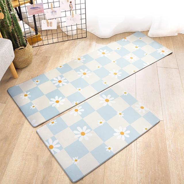 【半島良品】買長送短-防油防水減壓皮革廚房地墊120x45+75x45cm(多款選 台灣印刷 輕回彈 減壓好清潔)