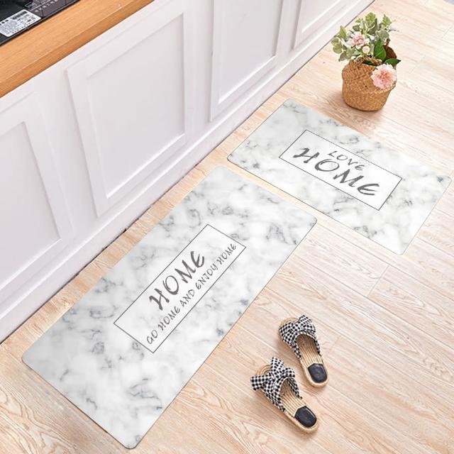 【半島良品】買長送短-防油防水減壓皮革廚房地墊120x45+75x45cm(多款選 台灣印刷 輕回彈 減壓好清潔)