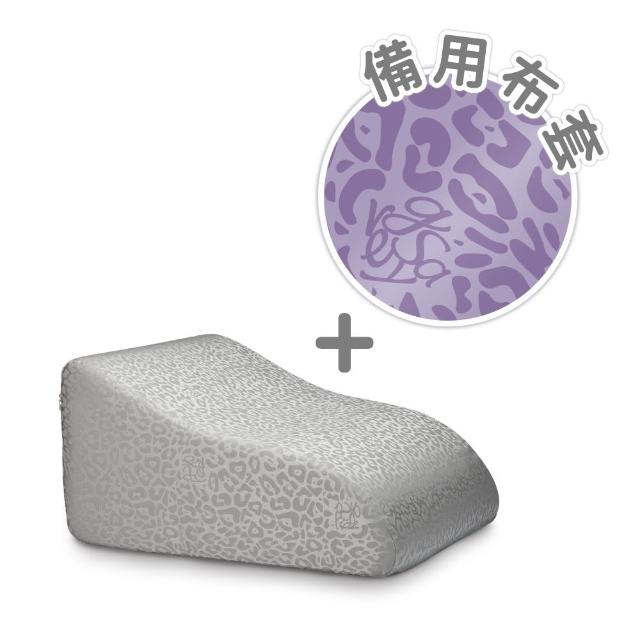 【GreySa 格蕾莎】抬腿枕-銀灰豹紋+(備用布套) 台灣製造