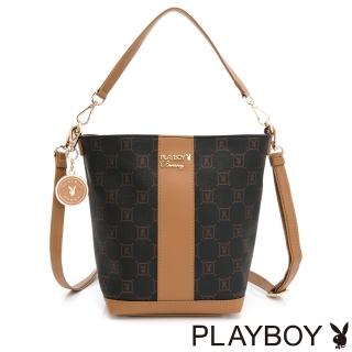 【PLAYBOY】水桶包 焦糖可可系列(咖啡色)