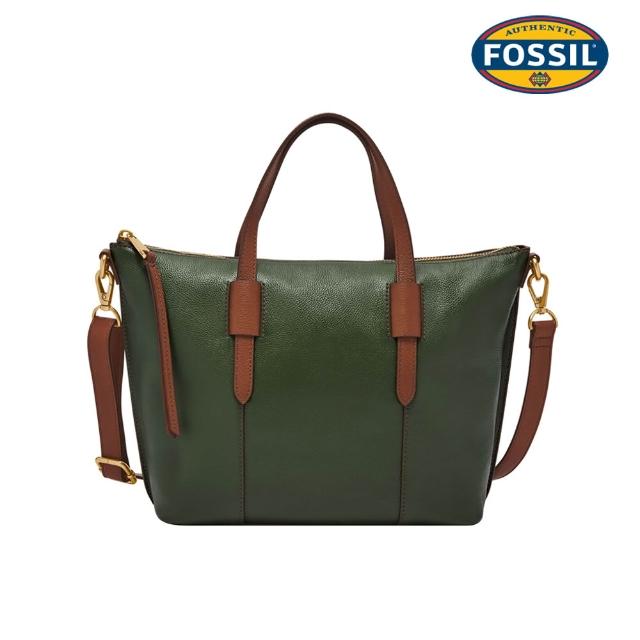 【FOSSIL】Skylar 真皮質感兩用水餃包 (多色任選)