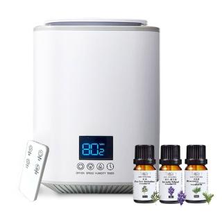 【Warm】上加水香薰機薰香機加濕器超音波負離子水氧機W-310超大霧量版(來自澳洲進口的精油10mlx3瓶)