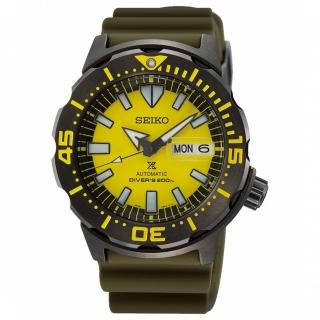 【SEIKO 精工】Prospex yellow monster怪獸潛水機械錶-黃/42.4mm(SRPF35K1/4R36-08B0Y)