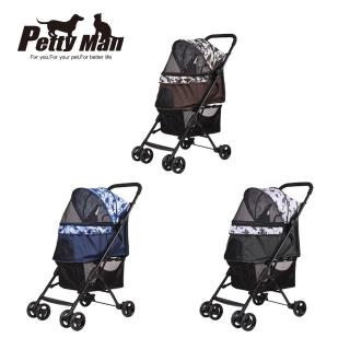 【PettyMan】PTM時尚迷彩三折式推車(寵物推車、摺疊推車)