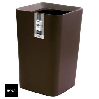 【HOLA】日本ASVEL方形雙層垃圾桶6.6L-咖啡