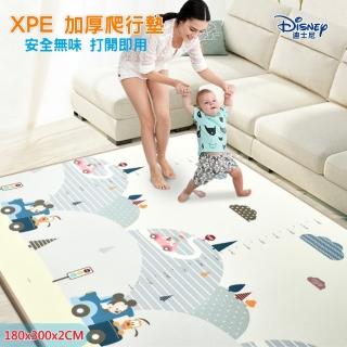 【Disney 迪士尼】XPE雙面整張式加厚兒童安全爬行墊 寶寶遊戲墊 地墊(米奇 米妮 小熊維尼 唐老鴨 瑜珈墊)