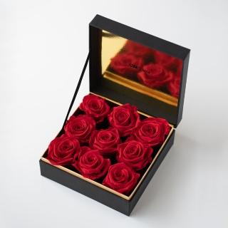 【CNFlower 西恩】Always永恆九入珠寶禮盒-櫻桃紅(送禮/買花/恆星花/花禮/永生花)