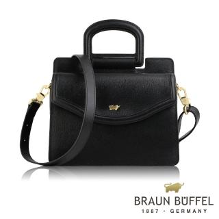 【BRAUN BUFFEL 德國小金牛】台灣總代理 SUPERSTAR-C 手提包-黑色(BF674-46-BK)
