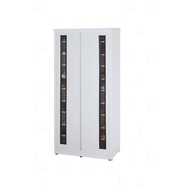 【艾蜜莉的家】2.7尺塑鋼壓克力推門鞋櫃