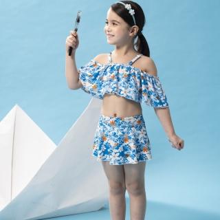 【SAIN SOU 聖手牌】女童兩截式泳裝附泳帽(A822015)