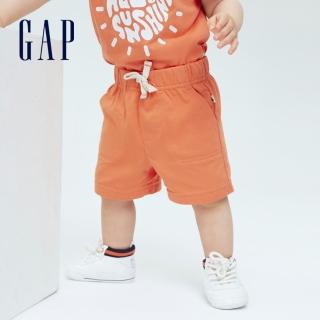 【GAP】嬰兒 布萊納系列 活力純棉運動短褲(702136-橙色)