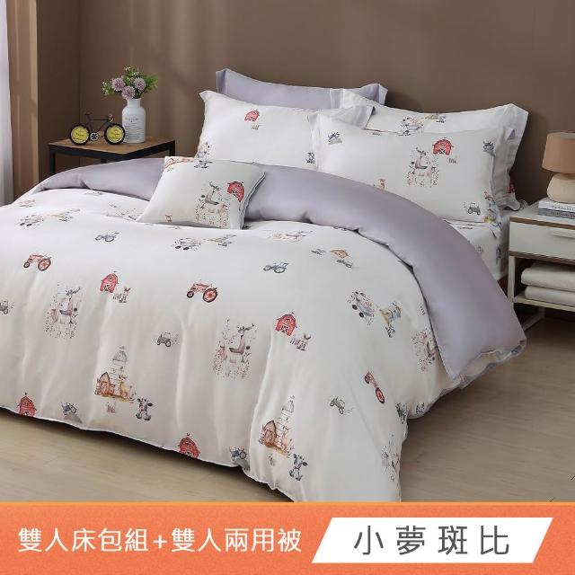 【HongYew 鴻宇】台灣製100%天絲 兩用被床包枕套組 雙人(多款 60支/300織)
