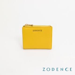 【ZODENCE 佐登司】LIZ進口牛皮對開輕薄短夾(黃色)