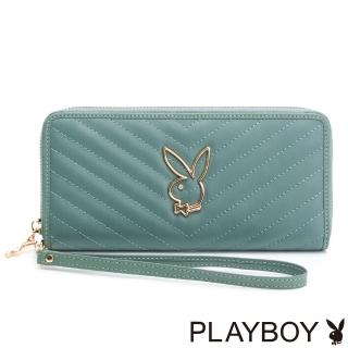 【PLAYBOY】ㄇ拉長夾附手挽帶(綠色)