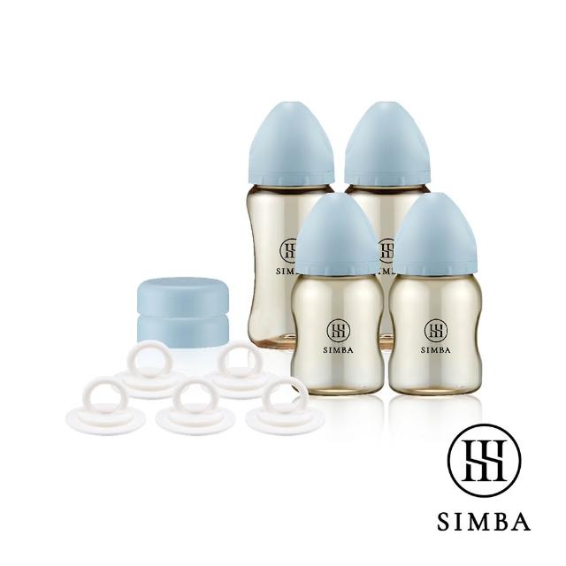 【Simba 小獅王辛巴】蘊蜜鉑金PPSU寬口奶瓶新生必備組(momo獨家/主導式餵奶專用)