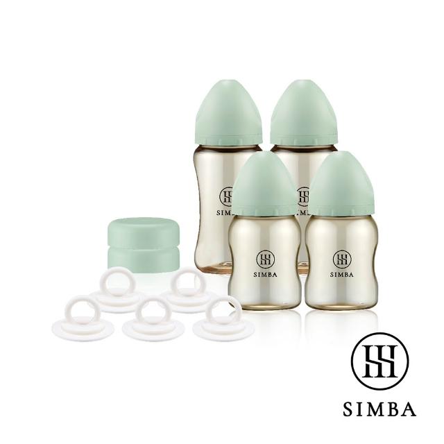 【Simba 小獅王辛巴】蘊蜜鉑金PPSU寬口奶瓶新生必備組(momo獨家/主導式餵奶專用)