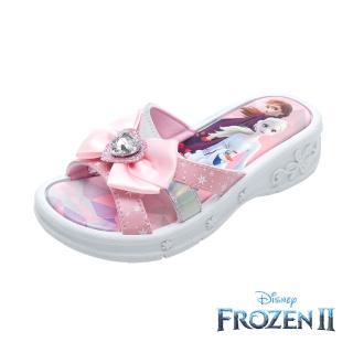 【Disney 迪士尼】迪士尼童鞋 冰雪奇緣2 可愛蝴蝶拖鞋 舒適好穿 櫻花粉 MIT正版(冰雪FNKS14023)