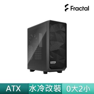 【Fractal Design】Meshify2 Compact Gray TGL 電腦機殼-灰(稜角網孔過濾風流)