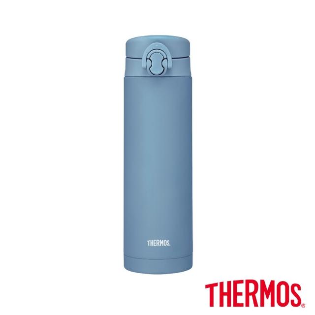 【THERMOS 膳魔師】買1送1_mo獨家不鏽鋼輕量自動上鎖保溫瓶450ml+保溫瓶500ml(JNS-455+JNF-502)