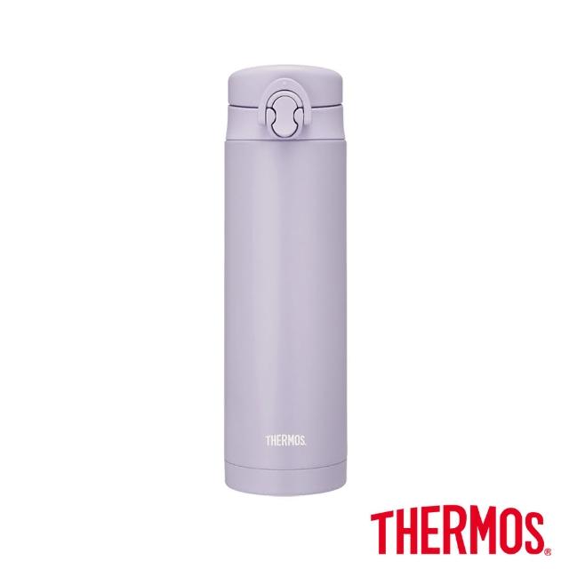 【THERMOS 膳魔師】買1送1_mo獨家不鏽鋼輕量自動上鎖保溫瓶450ml+保溫瓶500ml(JNS-455+JNF-502)