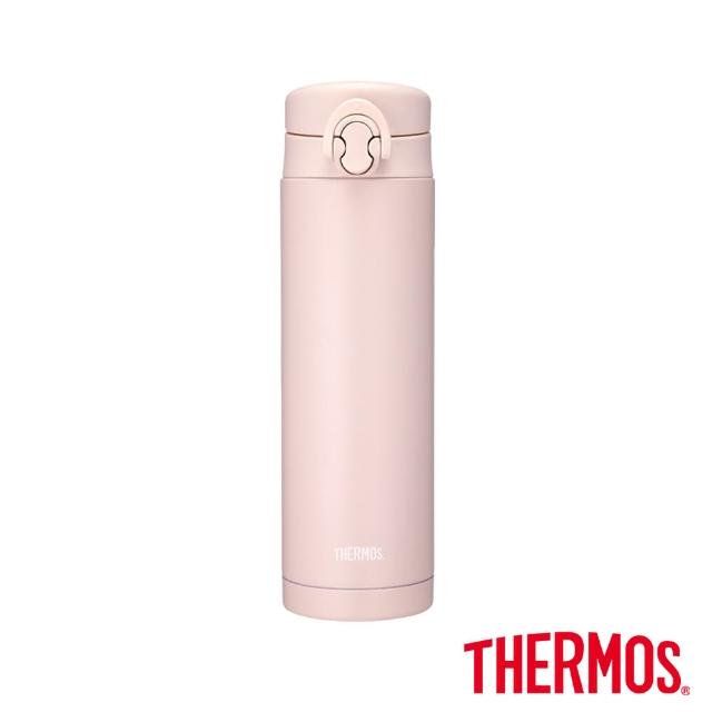 【THERMOS 膳魔師】買1送1_mo獨家不鏽鋼輕量自動上鎖保溫瓶450ml+保溫瓶500ml(JNS-455+JNF-502)