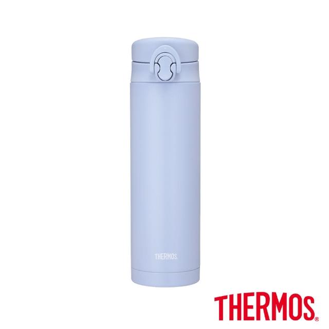 【THERMOS 膳魔師】買1送1_mo獨家不鏽鋼輕量自動上鎖保溫瓶450ml+保溫瓶500ml(JNS-455+JNF-502)