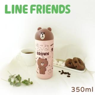 【LINE FRIENDS】熊大造型316不鏽鋼真空輕量保溫瓶 保冰杯350ml(LN-T350)