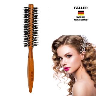【FALLER 芙樂】德國製櫸木黑豚鬃圓珠熱塑梳 捲髮梳 46MM(吹蓬捲髮好助手)