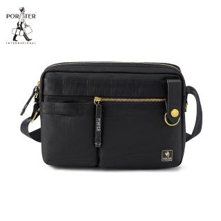 【PORTER INTERNATIONAL】NEW HEAT輕巧機能斜背包(黑)