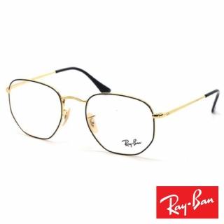 【RayBan 雷朋】個性多角型設計 黑金(#6448-2991)