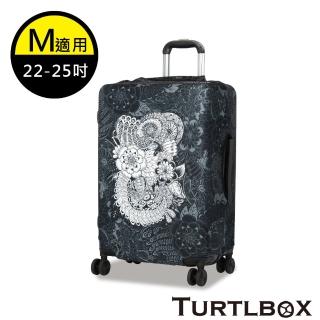 【TURTLBOX 特托堡斯】行李箱 託運套 潛水布 托運套 防塵套 箱套 M號(設計師款 任選)