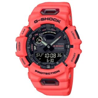 【CASIO 卡西歐】G-SHOCK 藍牙跑步訓練 計步 運動系列-珊瑚光粉(GBA-900-4A)