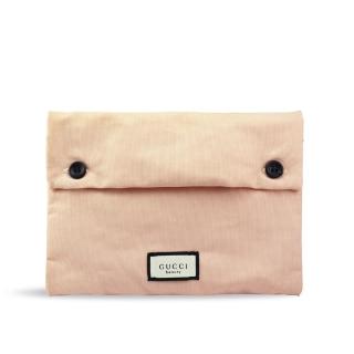 【GUCCI 古馳】花悅雙釦造型收納袋 1入(平行輸入)