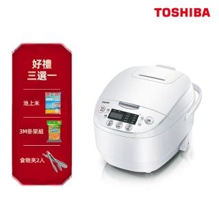 【TOSHIBA 東芝】本厚釜多功能微電腦10人份電子鍋 RC-18DHNTW(好禮三選一)