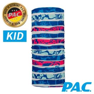 【德國PAC】兒童抗菌頭巾 藍紅條紋 8907004(戶外/露營/抗病菌/孩童/防疫)