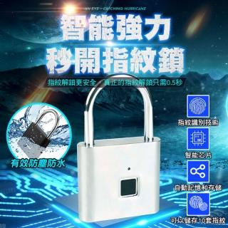 智能強力秒開指紋鎖(IP防水/櫃子鎖/10組指紋 2入組)