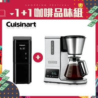 【Cuisinart 美膳雅】完美萃取自動手沖咖啡機(CPO-800TW)+LED觸控多段式咖啡研磨機(DBM-T10TW)