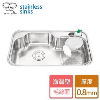 【傑泰】海灣型水槽-毛絲面-無安裝服務(JT-A860-1)