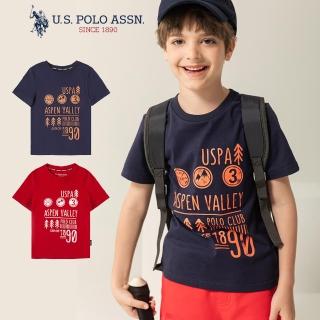 【U.S. POLO ASSN.】男童樹木印花T恤-多色任選(100%棉)