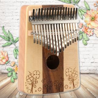【美佳音樂】Kalimba 卡林巴琴/拇指琴-超值全配．17音雲杉木搭玫瑰木-幸運草(贈旅行包)