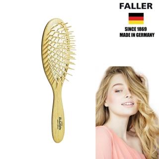 【FALLER 芙樂】德國製FSC橢圓櫸木氣墊木齒梳 防靜電柔順直髮(隨身攜帶 讓自己隨時美麗)