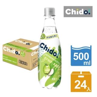 【Chido趣多】海鹽青蘋果風味+維生素C 4.5GV氣泡水500mlx24入/箱