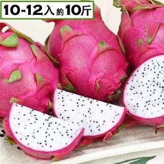 【愛蜜果】白肉火龍果10-12入原裝箱(約10斤/箱)