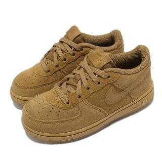 【NIKE 耐吉】休閒鞋 Force 1 LV8 3 運動 童鞋 基本款 麂皮 簡約 舒適 小童 穿搭 卡其 棕(BQ5487-700)