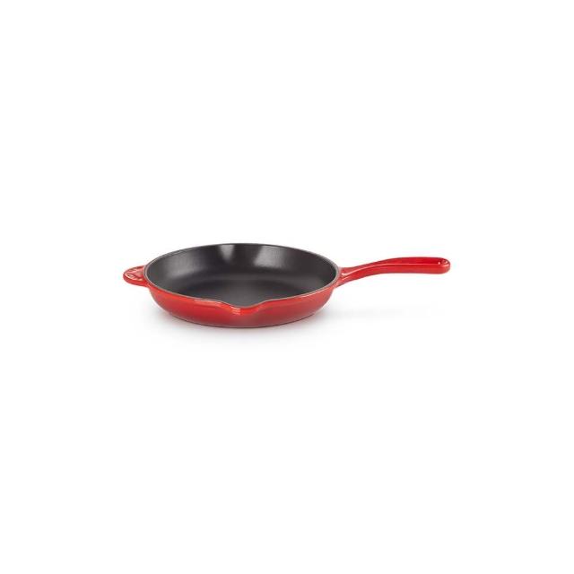 【Le Creuset】琺瑯鑄鐵圓煎盤 ( 櫻桃紅/火焰橘/迷霧灰 3色選1)