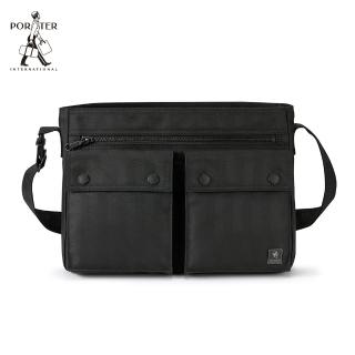 【PORTER INTERNATIONAL】MELODY酷帥斜背包(黑)
