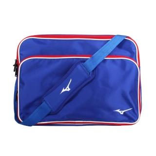 【MIZUNO 美津濃】個人裝備袋-台灣製 側背包 斜背包 肩背包 32.4L 美津濃 藍紅白(1FTD0X2216)