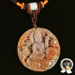 【十方佛教文物】文殊菩薩{印度瑪瑙}項鍊
