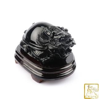 【吉祥水晶】彩虹黑曜石龍龜 1.91kg(化煞守財)