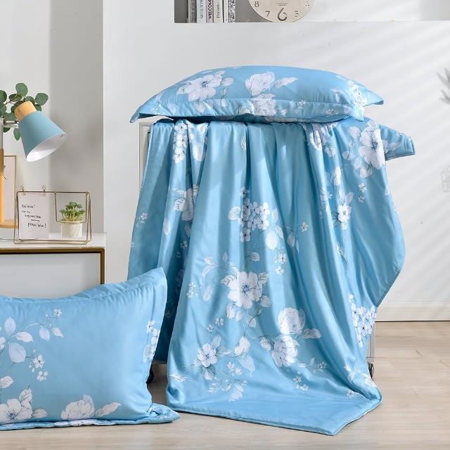 【FOCA】買一送一 石墨烯x天絲涼被150X180cm(加贈同款枕套2入/吸濕排汗/鋪棉涼被)